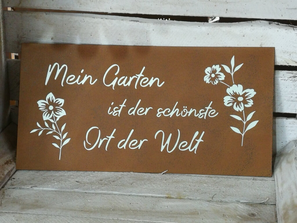 Metallschild Ausleger Aushängeschild Garden Guss Blumenampel Shabby 0946837-a 