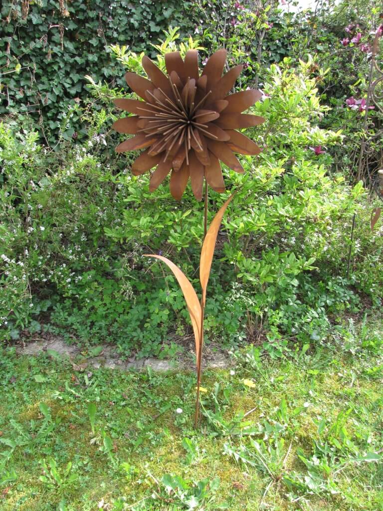 Edelrost Blume Gerda Metall Gartendeko Rostblume