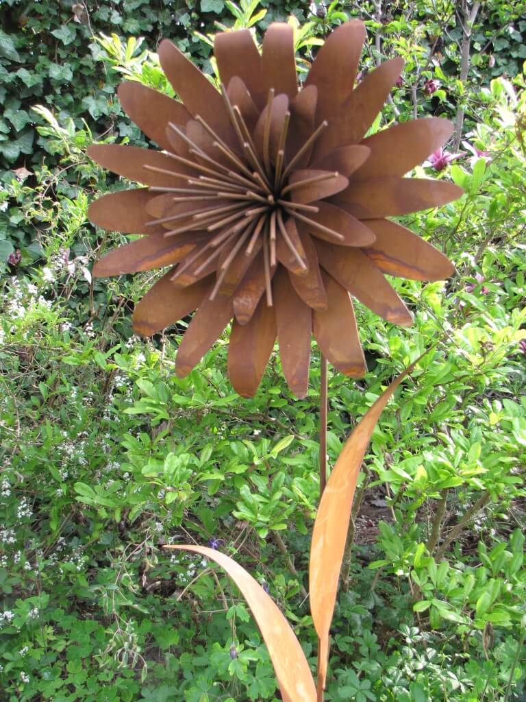 Edelrost Blume Gerda Metall Gartendeko Rostblume Metallblume eBay