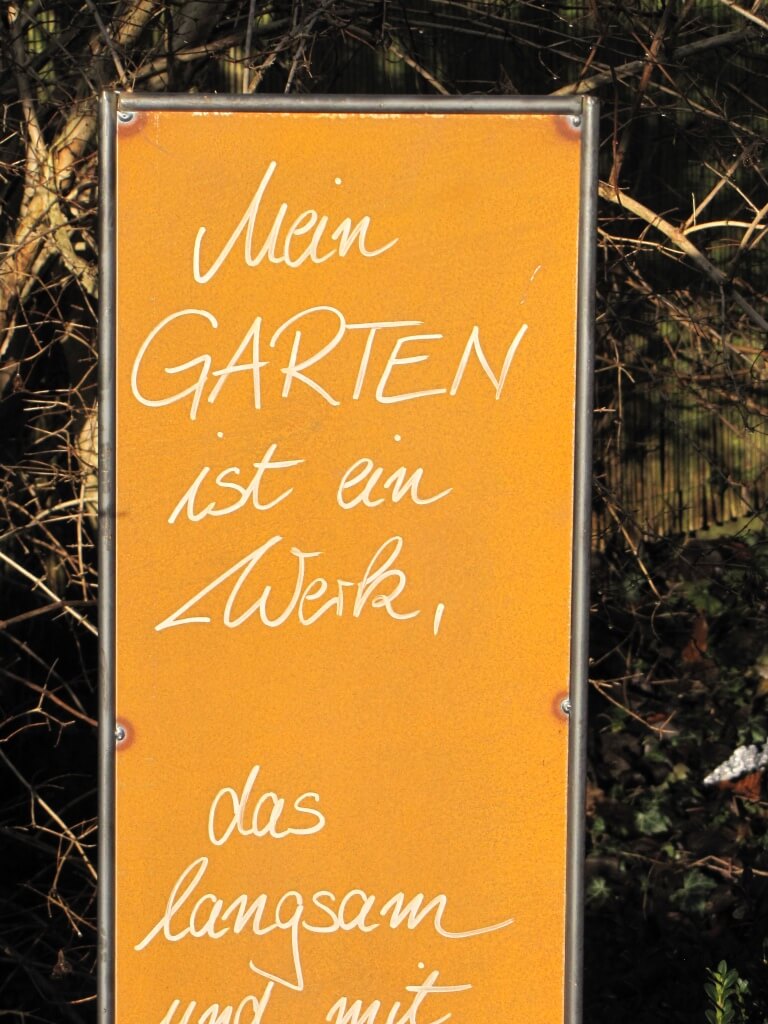 Edelrost Gartenschild "Mein Garten" Angels Garden