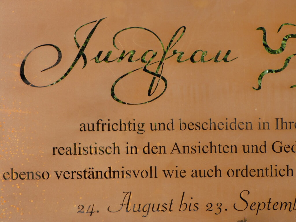 Edelrost Sternzeichen Gedichttafel Jungfrau Angels Garden Dekoshop