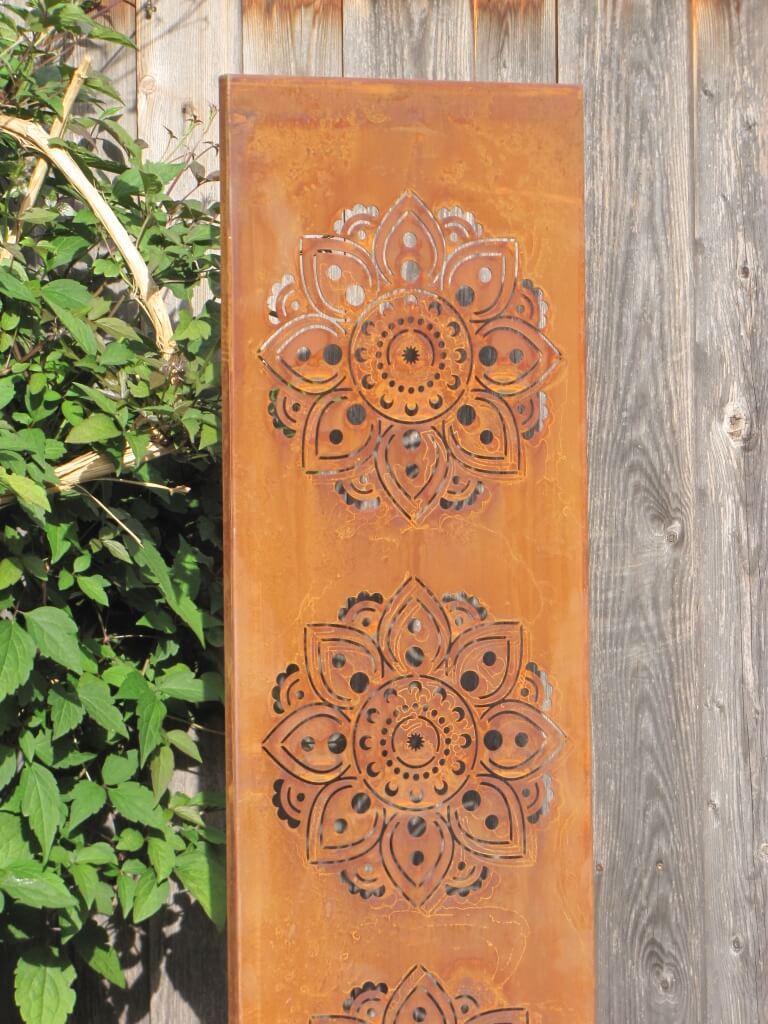 Edelrost Sichtschutz Paravent Mandala Angels Garden Dekoshop