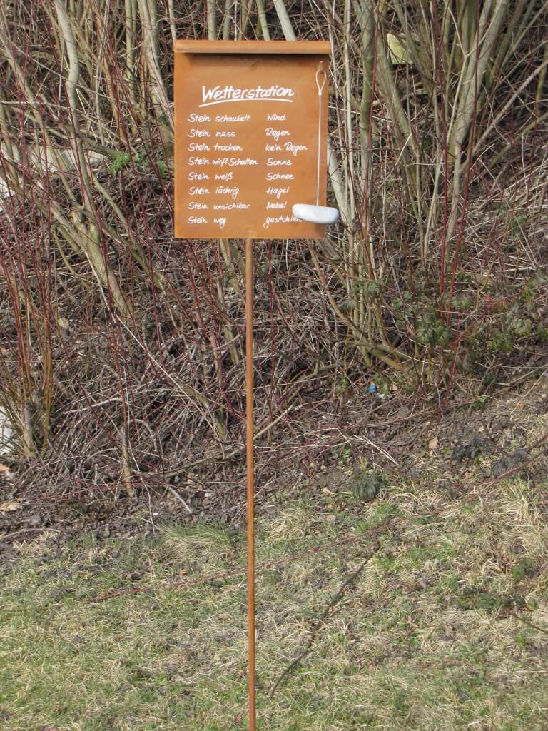 Edelrost Wetterstation Zum Stecken Angels Garden Dekoshop