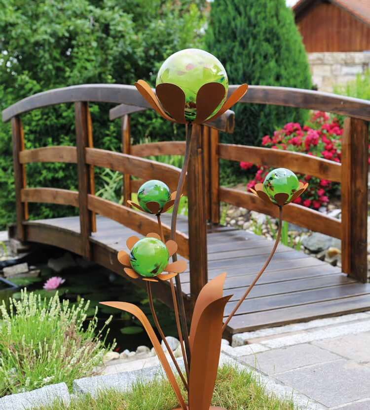 Glasblume Ferrrum aus Edelrost Angels Garden