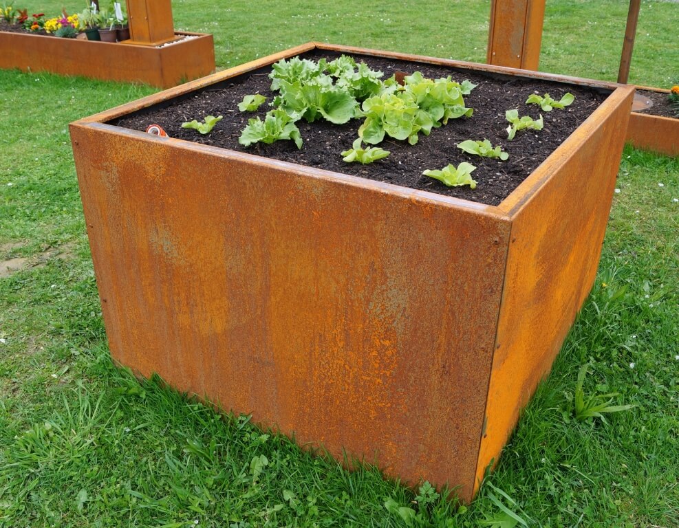 Prima Terra Edelrost Hochbeet aus Metall als Bausatz, Breite 118 cm