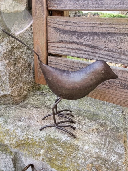 3er Set Vögel, dunkelbraun lackiert