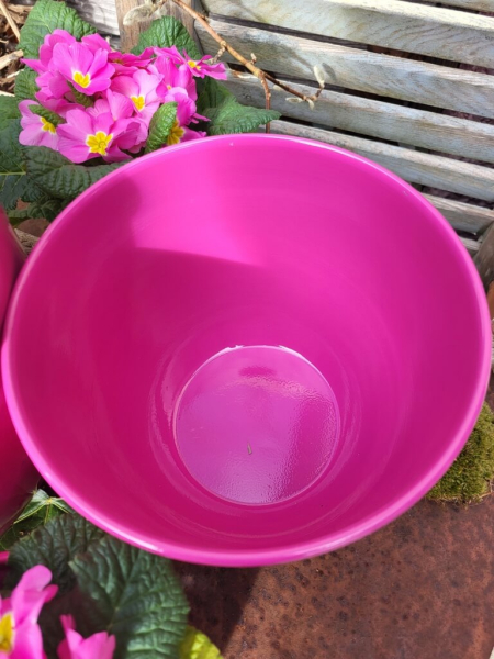 3er-Set Metall Übertopf Evania, pink