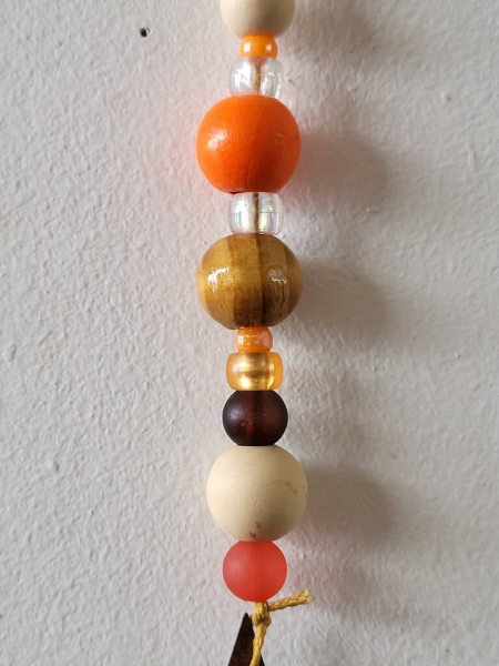 Weihnachtshänger Zapfen orange mit Roststern