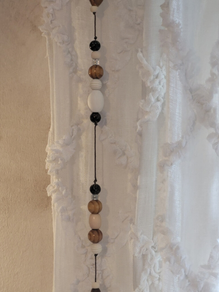 Weihnachtshänger Landhaus, Holz mit Diamantstern