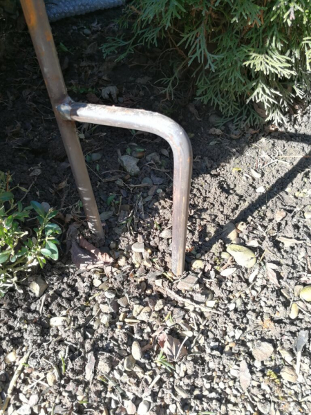 Edelrost Ampelhalter Schnörkel