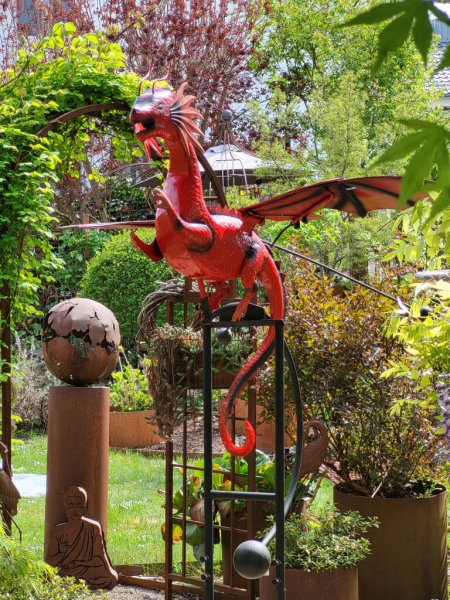 XXL Drache rot, wippend