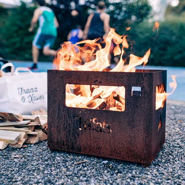 Edelrost Feuerkorb BEER BOX