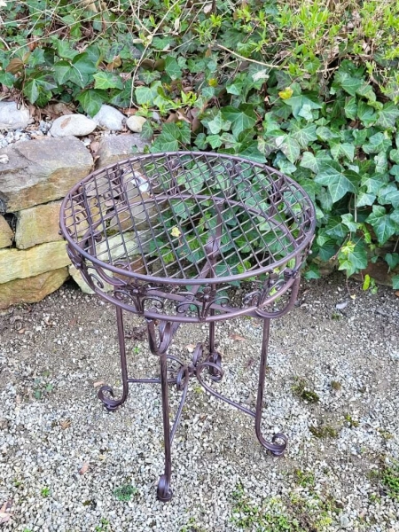 Beistelltisch Monastir, schwarz-braun aus Metall