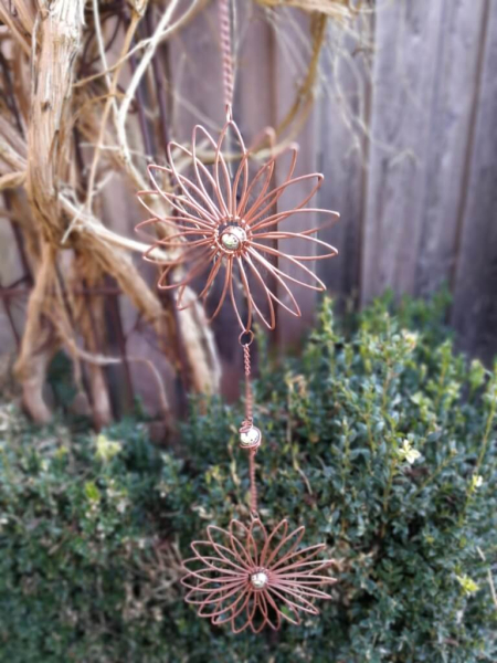 Edelrostoptik Hänger 3er-Blüte