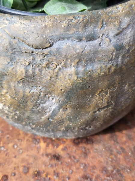 Blumentopf Anton rund, grau