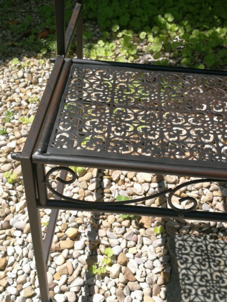 Blumentreppe Broder, aus Metall, dunkelbraun