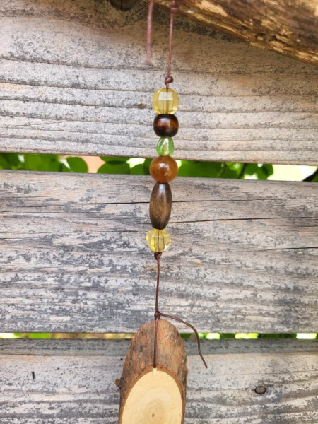 Boho Mobile Wood, Holzscheiben