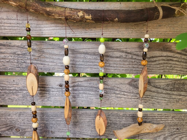 Boho Mobile Wood, Holzscheiben