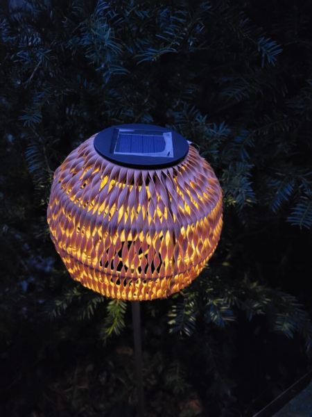 Boho Solar Gartenstecker Lampe Dagmar, Kugel