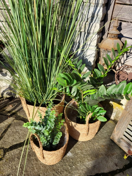 Boho Strohkorb Rapsody zum Bepflanzen