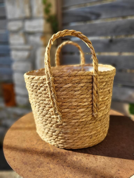 Boho Strohkorb Rapsody zum Bepflanzen