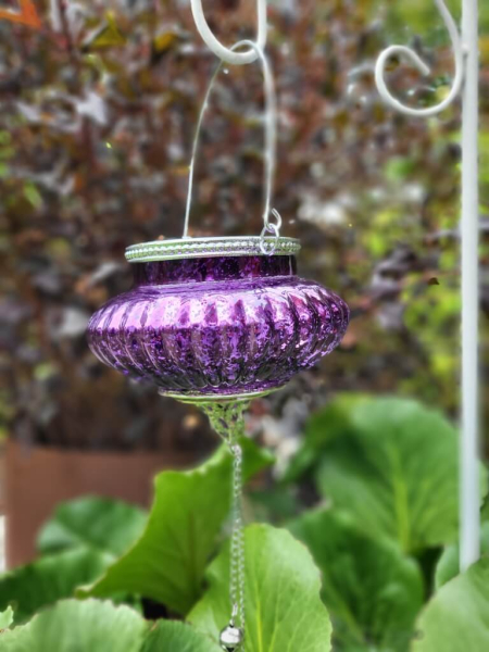 Boho Glaswindlicht zum Hängen, klein