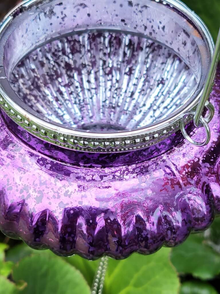 Boho Glaswindlicht zum Hängen, klein