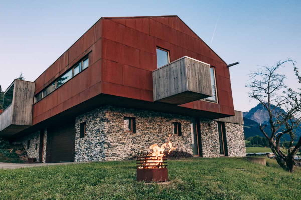 Edelrost Feuerkorb Cube Höfats