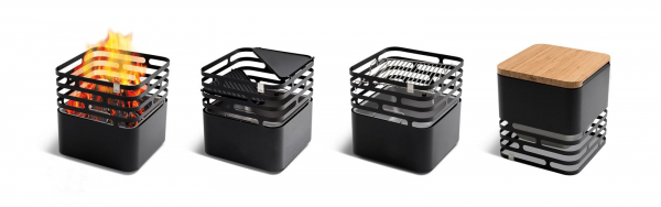 Edelrost Feuerkorb Cube Höfats