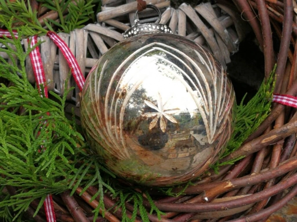 Christbaumkugel Amaranja Stern, altgold