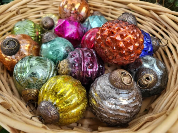 Hippie-Boho Christbaumkugel-Mix 4, Purple