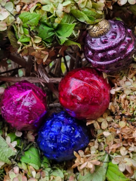 Hippie-Boho Christbaumkugel-Mix 4, Purple