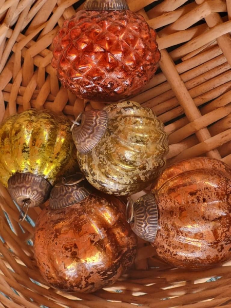 Hippie-Boho Christbaumkugel-Mix 3, Zitrus