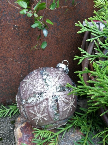 Christbaumkugel Cosmata Glitter, beige
