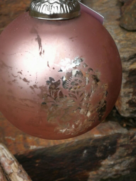 Christbaumkugel aus Glas, Penelope, beerenfarben