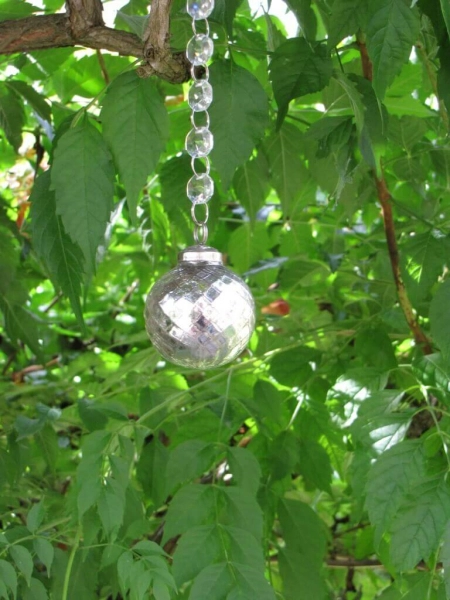 Christbaumkugel Princess mit Netzmuster aus Glas