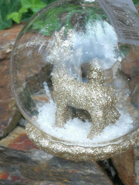 Christbaumkugel Hirsch gold
