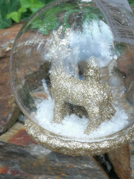 Christbaumkugel Hirsch gold