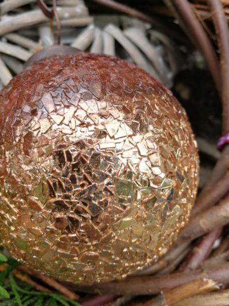 Christbaumkugel Jaenna, kupfer-gold