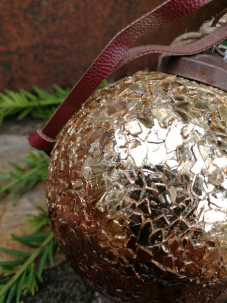 Christbaumkugel Jaenna, kupfer-gold