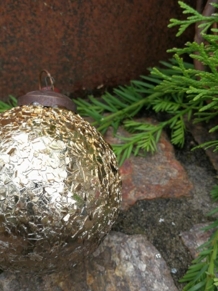 Christbaumkugel Jaenna, silber-gold