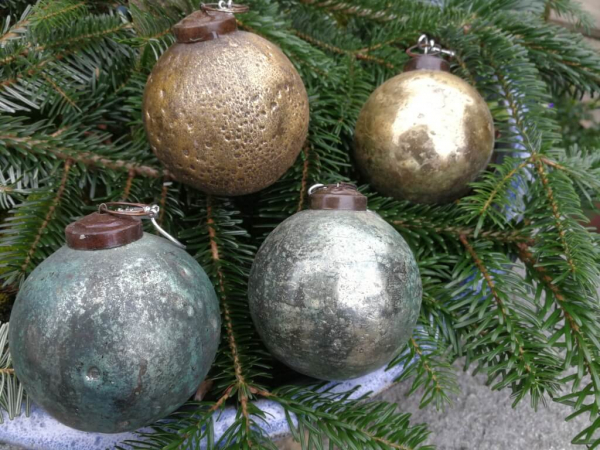 Christbaumkugel Jardim, blau-grün matt