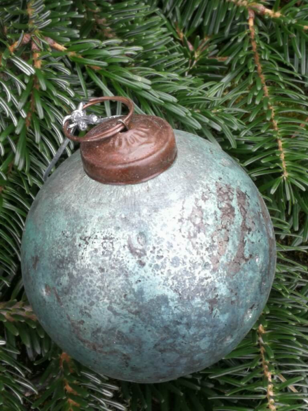 Christbaumkugel Jardim, blau-grün matt