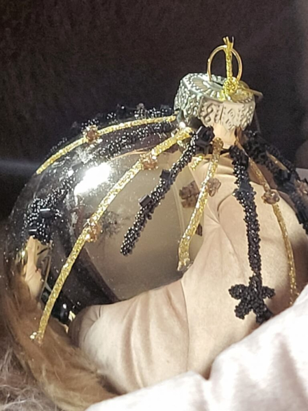 Christbaumkugel Meyra Stern oben, gold