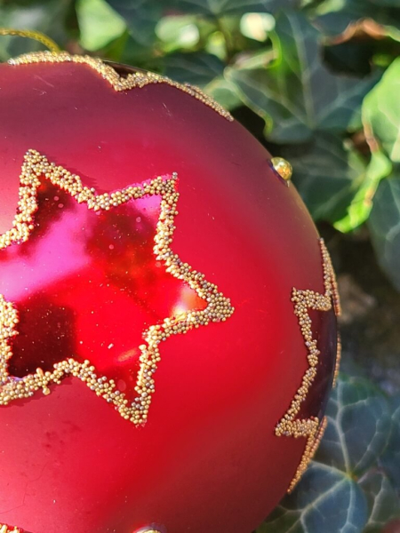 Christbaumkugel Sterne, rot