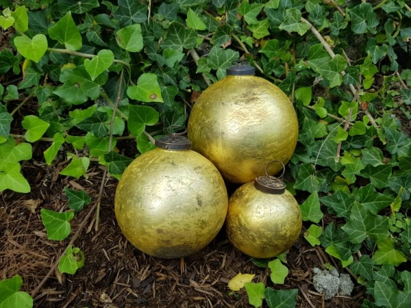Christbaumkugel Altgold