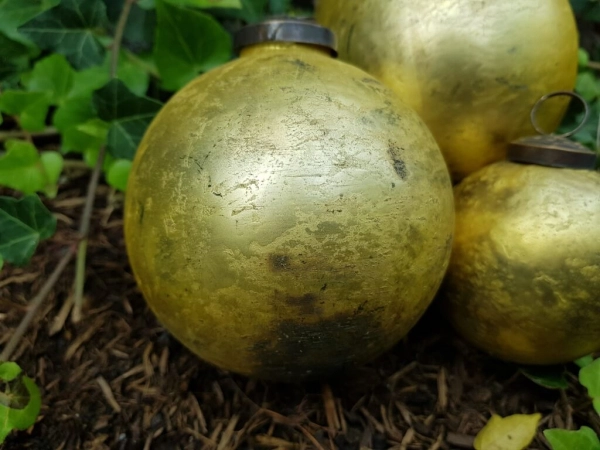 Christbaumkugel Altgold