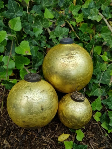 Christbaumkugel Altgold