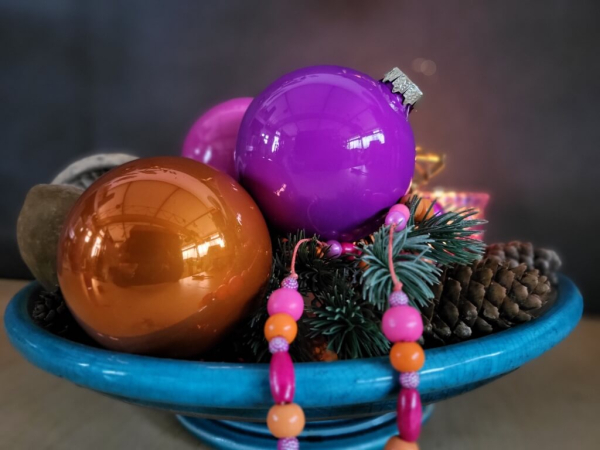 Christbaumkugel Opak, orange
