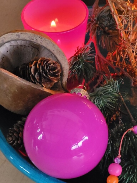 Christbaumkugel Opak, pink